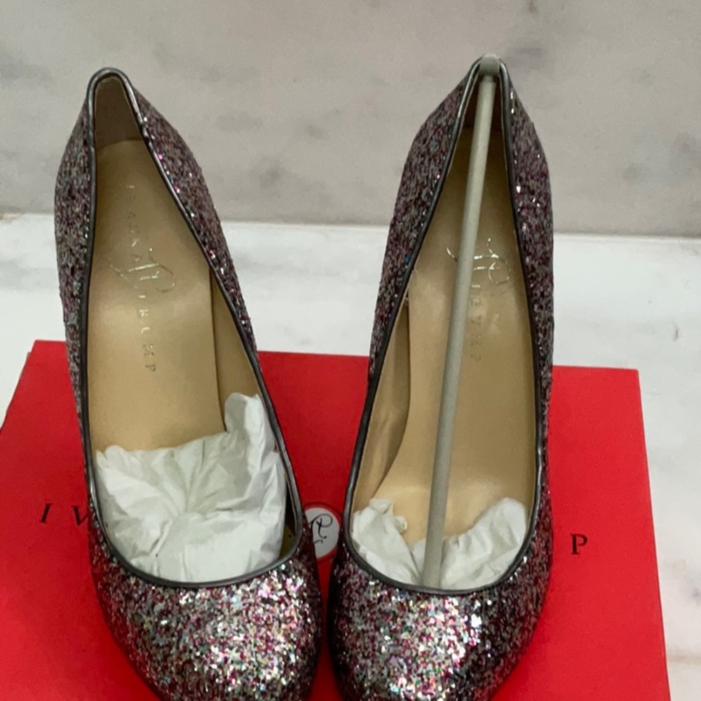 Ivanka Trump Pink Multi Glitter Pointed Toe Pumps 8 1/2 NIB